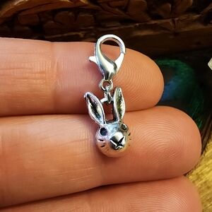 Bunny Rabbit Charm for Easter Charm Bracelet Bunny Necklace Pendant Zipper Pull